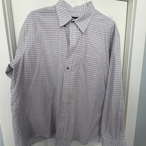 Jos. A. Bank Blue and White Checkered Dress Shirt